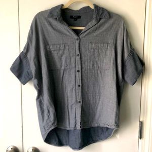 Madewell Courier Chambray Striped Button Up Small